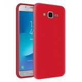KZY Samsung Galaxy J7 İçi Kadife Soft Logosuz Lansman Silikon Kılıf - Kırmızı