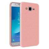KZY Samsung Galaxy J7 İçi Kadife Soft Logosuz Lansman Silikon Kılıf - Pembe