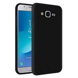 KZY Samsung Galaxy J7 İçi Kadife Soft Logosuz Lansman Silikon Kılıf - Siyah