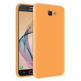 KZY Samsung Galaxy J7 Prime İçi Kadife Soft Logosuz Lansman Silikon Kılıf - Turuncu