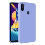 KZY Samsung Galaxy M11 İçi Kadife Soft Logosuz Lansman Silikon Kılıf - Lila