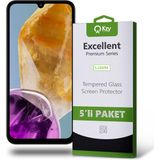 Kzy Samsung Galaxy M15 5g ile Uyumlu Temperli Ekran Koruyucu Kırılmaz Cam Ekonomik 5'li Paket - Şeffaf