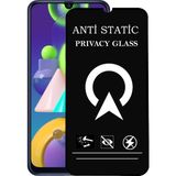 Kzy Samsung Galaxy M21 Tam Kaplayan Anti Statik Görünmez Safir Ekran Koruyucu Hayalet Cam - Saydam