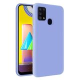 KZY Samsung Galaxy M31 İçi Kadife Soft Logosuz Lansman Silikon Kılıf - Lila