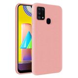 KZY Samsung Galaxy M31 İçi Kadife Soft Logosuz Lansman Silikon Kılıf - Pembe