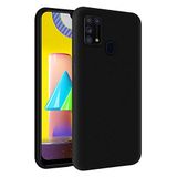 KZY Samsung Galaxy M31 İçi Kadife Soft Logosuz Lansman Silikon Kılıf - Siyah