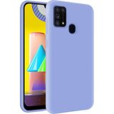Kzy Samsung Galaxy M31 İçi Kadife Soft Silikon Kılıf - Açık Mavi