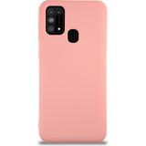 Kzy Samsung Galaxy M31 Kapak Içi Kadife Lansman Silikon Kılıf - Pembe
