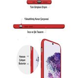 Kzy Samsung Galaxy M31S Kapak Içi Kadife Lansman Silikon Kılıf - Turuncu