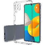 Kzy Samsung Galaxy M32 Kapak Kamera Korumalı Antişok Airbag Köşe Korumalı Silikon Şeffaf Kılıf