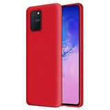 KZY Samsung Galaxy S10 Lite İçi Kadife Soft Logosuz Lansman Silikon Kılıf - Kırmızı