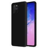 KZY Samsung Galaxy S10 Lite İçi Kadife Soft Logosuz Lansman Silikon Kılıf - Siyah
