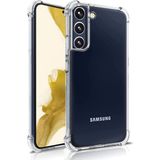 Kzy Samsung Galaxy S22 Kapak Kamera Korumalı Şeffaf Airbag Antishock Köşe Korumalı Silikon Kılıf