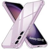 Kzy Samsung Galaxy S23 Fe Kapak Kamera Korumalı Airbag Antishock Köşe Korumalı Şeffaf Silikon Kılıf
