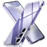 Kzy Samsung Galaxy S24 Fe ile Uyumlu Kapak Kamera Korumalı Airbag Antishock Köşe Korumalı Şeffaf Silikon Kılıf