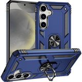Kzy Samsung Galaxy S24 Plus Kapak Military Yüzüklü Stantlı Panzer Tank Kılıf - Lacivert
