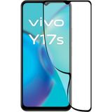 Kzy Vivo Y17S ile Uyumlu Tam Kaplayan Fiber Nano Ekran Koruyucu Cam - Şeffaf