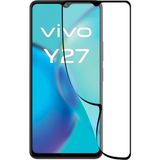 Kzy Vivo Y27 ile Uyumlu Tam Kaplayan Fiber Nano Ekran Koruyucu Cam - Şeffaf