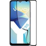 Kzy Vivo Y35 ile Uyumlu Tam Kaplayan Fiber Nano Ekran Koruyucu Cam - Şeffaf