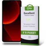 Kzy Xiaomi Mi 13T ile Uyumlu Temperli Ekran Koruyucu Kırılmaz Cam Ekonomik 5'li Paket - Şeffaf