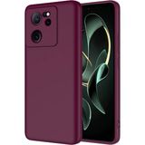 Kzy Xiaomi Mi 13T Kapak Kamera Korumalı Içi Kadife Lansman Silikon Kılıf - Mürdüm - Xiaomi 13T