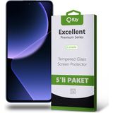 Kzy Xiaomi Mi 13T Pro ile Uyumlu Temperli Ekran Koruyucu Kırılmaz Cam Ekonomik 5'li Paket - Şeffaf