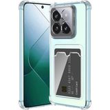 Kzy Xiaomi Mi 15 Pro Kapak ile Uyumlu Kamera Korumalı Kartlıklı Darbe Emici Özellikli Şeffaf Silikon Kılıf - Xiaomi 15 Pro