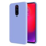 KZY Xiaomi Mi 9T İçi Kadife Soft Logosuz Lansman Silikon Kılıf - Lila