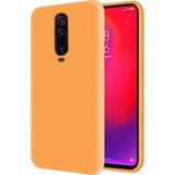 Kzy Xiaomi Mi 9t İçi Kadife Soft Silikon Kılıf - Turuncu
