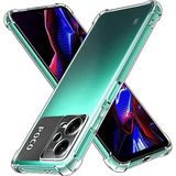 Kzy Xiaomi Poco X5 Kapak Kamera Korumalı Airbag Antishock Köşe Korumalı Şeffaf Silikon Kılıf