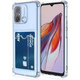 Kzy Xiaomi Redmi 12C Kapak Kamera Korumalı Kartlıklı Darbe Emici Özellikli Şeffaf Silikon Kılıf