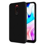 KZY Xiaomi Redmi 8 İçi Kadife Soft Logosuz Lansman Silikon Kılıf - Siyah