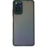 Kzy Xiaomi Redmi Note 12 Pro 4g Kılıf Kamera Korumalı Silikon Kenarlı Renkli Düğmeli Arkası Mat Arka Kapak - Yeşil