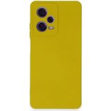Kzy Xiaomi Redmi Note 12 Pro Plus 5g Kapak Içi Kadife Kamera Korumalı Lansman Silikon Kılıf - Sarı