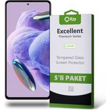 Kzy Xiaomi Redmi Note 12 Pro Plus ile Uyumlu Temperli Ekran Koruyucu Kırılmaz Cam Ekonomik 5'li Paket - Şeffaf