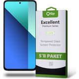 Kzy Xiaomi Redmi Note 13 ile Uyumlu Temperli Ekran Koruyucu Kırılmaz Cam Ekonomik 5'li Paket - Şeffaf