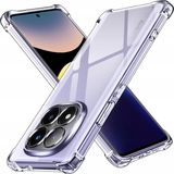 Kzy Xiaomi Redmi Note 14 Pro 5g ile Uyumlu Kapak Kamera Korumalı Airbag Antishock Köşe Korumalı Şeffaf Silikon Kılıf