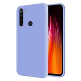 KZY Xiaomi Redmi Note 8 İçi Kadife Soft Logosuz Lansman Silikon Kılıf - Lila