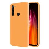 KZY Xiaomi Redmi Note 8 İçi Kadife Soft Logosuz Lansman Silikon Kılıf - Turuncu
