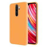 KZY Xiaomi Redmi Note 8 Pro İçi Kadife Soft Logosuz Lansman Silikon Kılıf - Turuncu