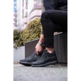 L.a Polo Erkek Günlük Bilekli Fermuarlı Siyah Sneaker Ayakkabı