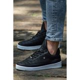 L.A Polo Unisex Erkek Spor Ayakkabı Düz Taban Siyah Beyaz Renk 43 Numara - Siyah - Beyaz
