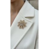 Âlâ Atelier Gold kar tanesi kristal taşlı broş