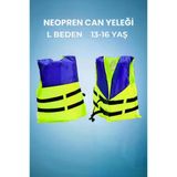 L Beden 13-16 Yaş, Mavi Sarı Renk, Çocuklar İçin Yüzdürme Can Yeleği, Yüzmeyi Öğreten Can Yeleği