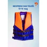 L Beden 13-16 Yaş, Turuncu Mavi Renk, Çocuklar İçin Yüzdürme Can Yeleği, Yüzmeyi Öğreten Can Yeleği