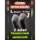L beden 2 Li Set 3D Örme Sporcu Dizlik – Ağrı Azaltıcı, Diz Koruyucu Nefes Alabilir, Kompresyon Destekli, Kaymaz, voleybol,fitnes,basketbol,doğa sporları