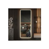 L' CAPO 120x60 Cm Beyaz Salon Duvar , Boy Duvar Aynası Ledli Kumlamalı Boy Aynası Dokunmatik Özellikli