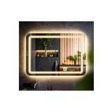 L' CAPO 120x60 Cm Gün Işığı Salon Duvar , Boy Duvar Aynası Ledli Kumlamalı Boy Aynası Dokunmatik Özellikli