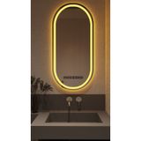 L' CAPO Mdrno Amber Led'li Lazer Kumlamalı Lavabo & Banyo Aynası (Dokunmatik Sensörlü)