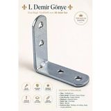 L Demir Gönye 15X45x45 Mm Oval Başlı 50 Adet Set Metal Köşebent Mobilya Raf Dolap Sabitleme Aparatı